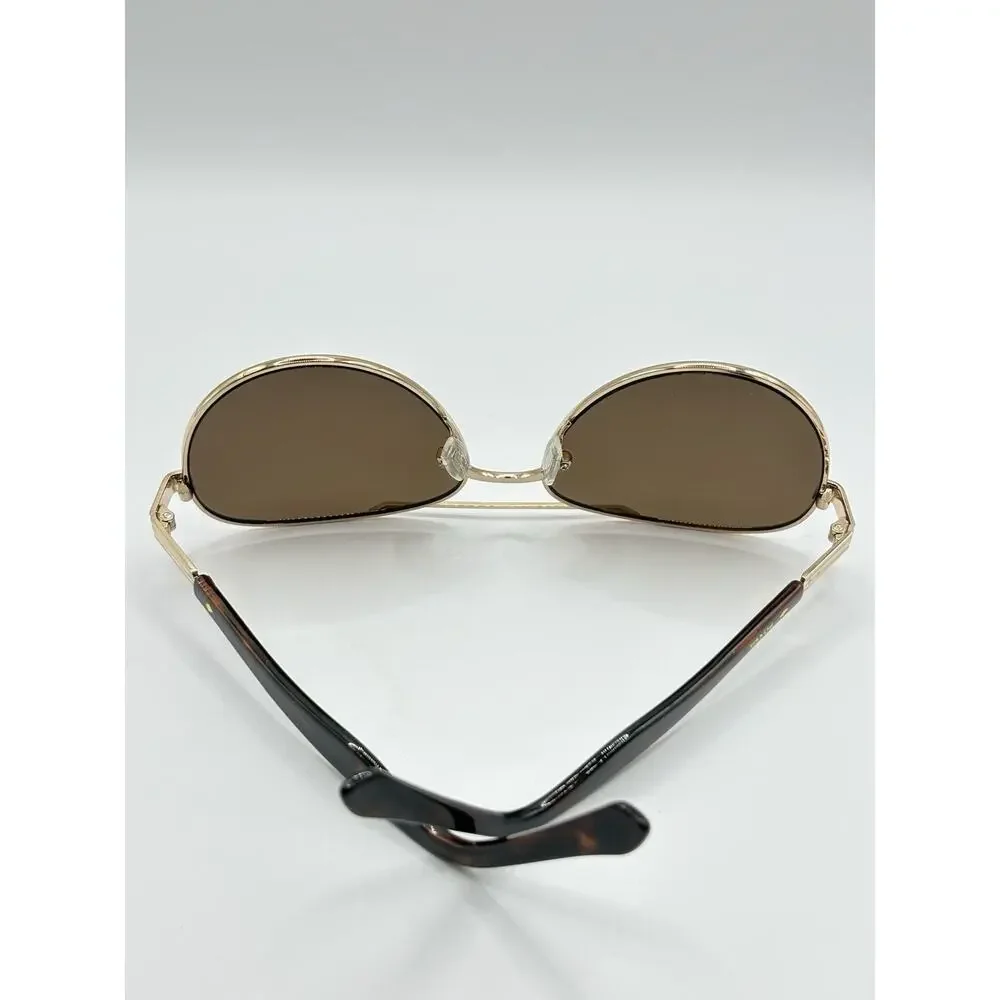 Fossil Aviator Sunglasses Gold Brown Tortoise Unisex 58mm